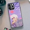 Aesthetic Anime Case for iPhone 16, 9H Tempered Glass Back Cover, Manga Character Impact Resistant Glossy Shell - Image 4