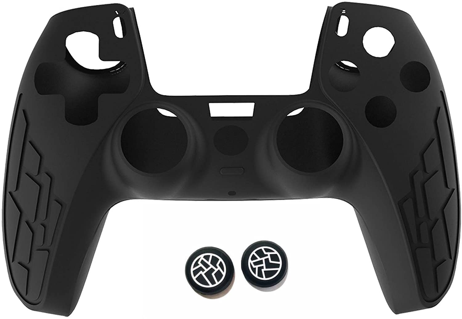 MR.Deal ; Every thing for gifting MrDeal Skin for PS5 Controller Grips, Silicone Case Cover for Playstation 5 Anti-Slip Protector with 2pcs Thumb Joysticks Caps (Black) [video game]