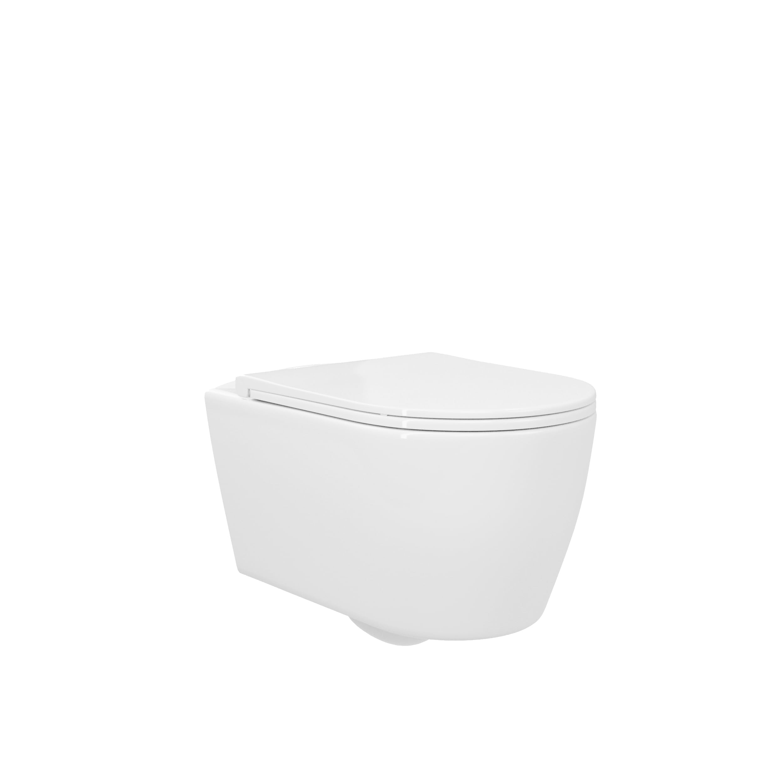 BAIKAL Inodoro Suspendido + Bastidor. WC en Blanco Brillo. Cisterna empotrada con Pulsador Negro. Bastidor independiente. Sanitario con Cierre Amortiguado y Sistema Rimless.
