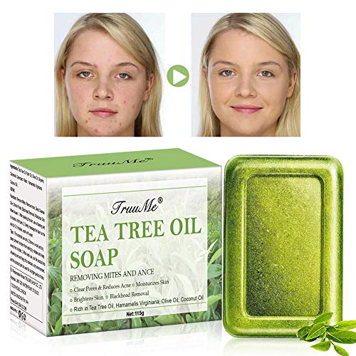 Tea Tree Oil Soap, Acne Soap, Facial Soap, Natural Soap Cleanse Face ? Body, Anti Acne/Anti Blackhead/Anti Pimple ? Pore Cleaner, for Men/Women All Skin Type