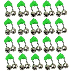 Hengel Bells Aas Vissen Alarm Nachtvissen Lichtgevend Twin Bells Vissen Beetverklikker Hoge Betrouwbaarheid Gevoelig Gemakkelijk Duurzaam Voor Buitenvissen, Entertainment Visserijklokken, 20 Stuks