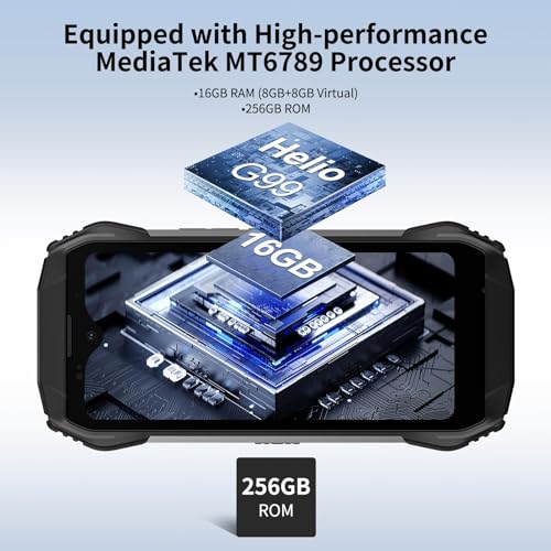 Blackview N6000(2024) Mini Outdoor Handy Ohne Vertrag, 16GB+256GB Helio G99 Outdoor Smartphone...