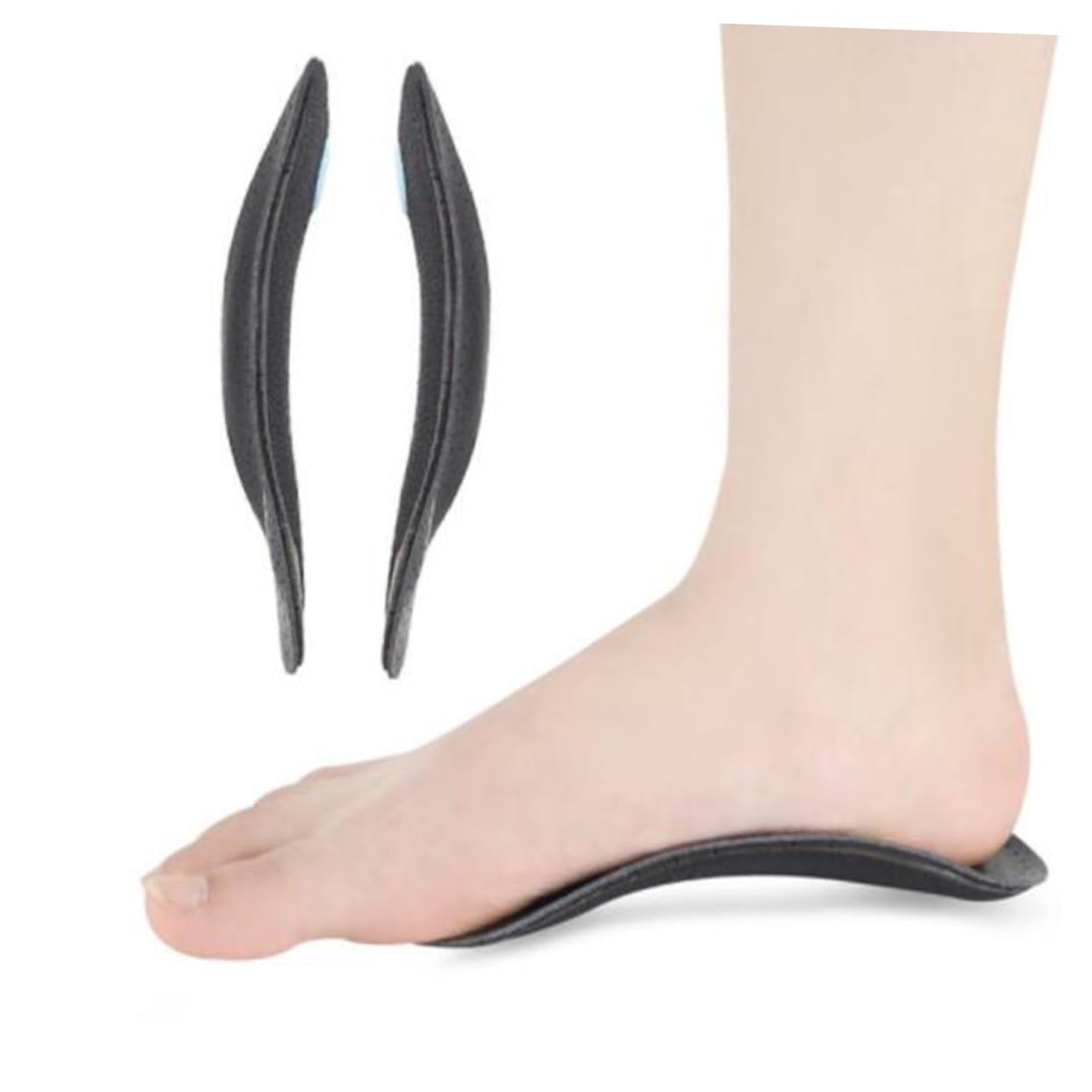 TOVINANNA Invisible Insoles for Flatfoot Shoe Pads Latex Arch Support Non-Slip Half Yard Insoles 45-46 Size Men Women Comfortable