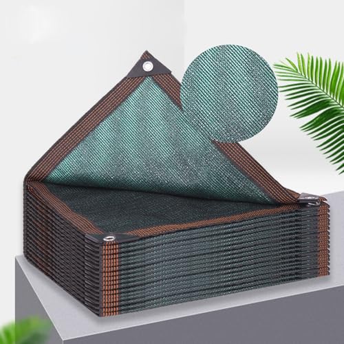 Malla de Sombra Reforzada 10mx4m Malla Sombreo Reutilizable Tela de sombreo para jardín 95% UV Protegiendo la privacidad para Exterior huerto(Verde Oscuro)