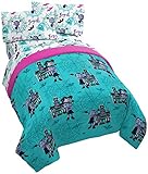 Disney Vampirina 4 Piece Twin Bed Set - Includes Comforter & Sheet Set - Super Soft Fade Resistant Polyester - (Official Disney Product)