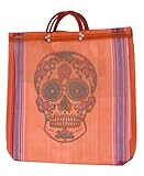 Leos Imports Mexican Mesh Bag Mercado Market Bag Day of the Dead: Sugar Skull 18