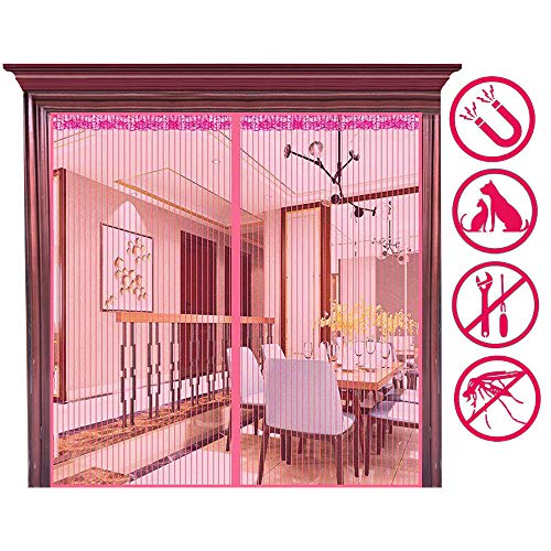 網戸バルコニー網戸玄関網戸網戸ストッパー網戸貼るだけ大きいサイズのオプション 縞 選べる7色 Pink 150 210cm Bolu の価格推移 サープラ