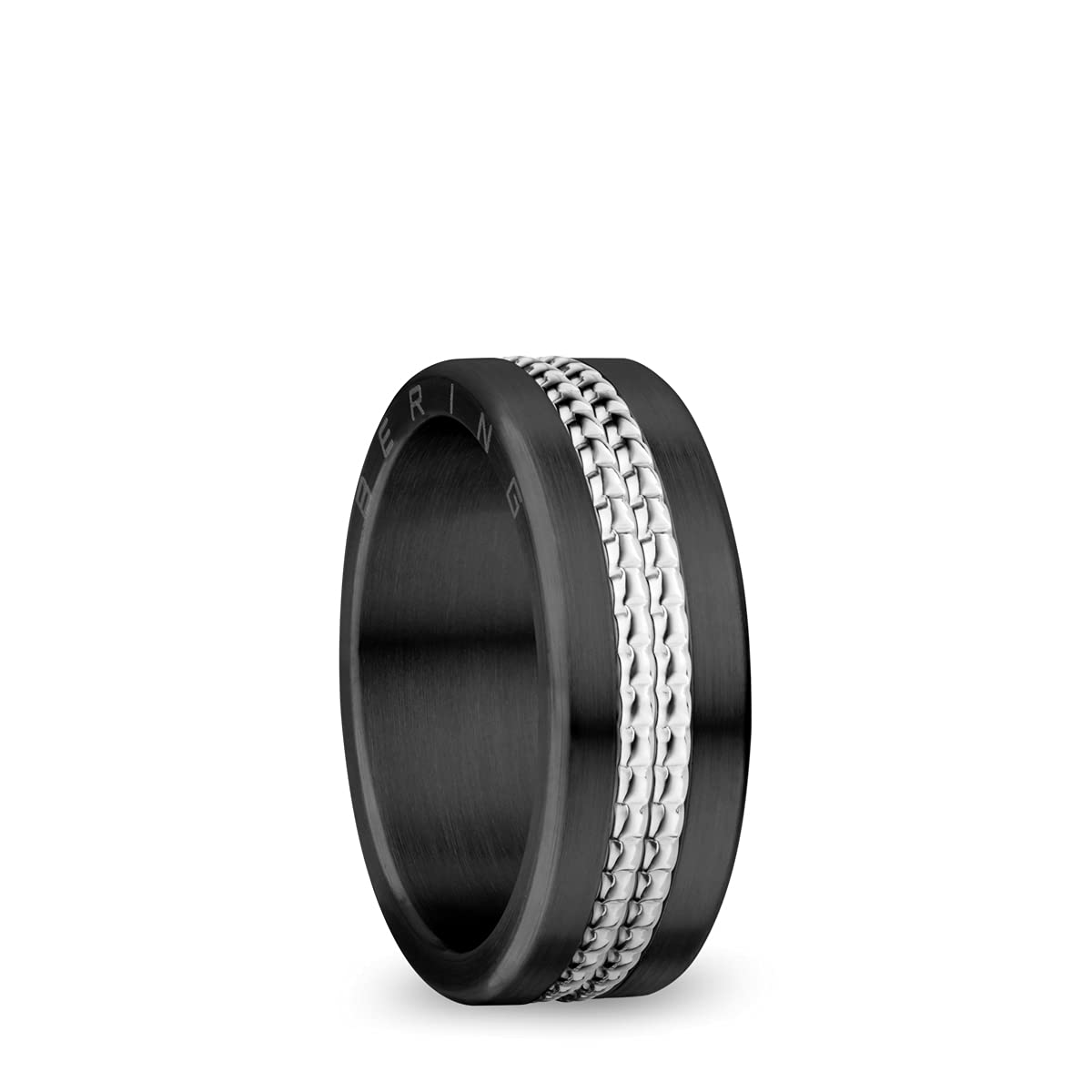 BERINGExchangeable Ring Combination for Women in Black and Silver with the Distinctive Twist and Change System, Colorado