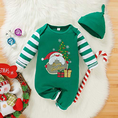 Tabpole Pasgeboren Baby Mijn 1e Kerst Romper Jumpsuit Outfit Hoofdband Xmas Kleding - Afbeelding 4