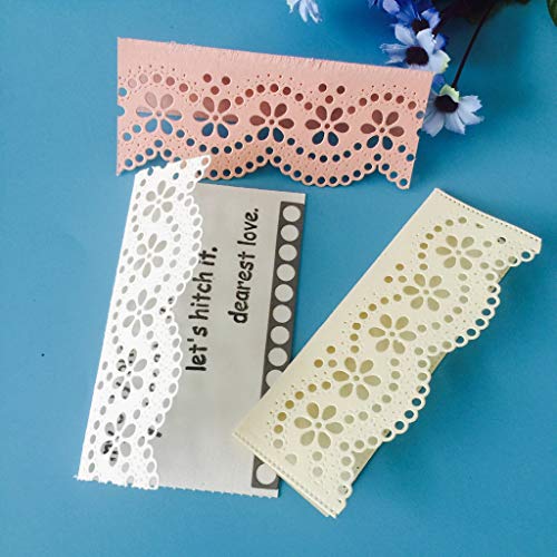 Seaskyer Lace Cutting Dies, Embossing Stencil Template for DIY Scrapbooking Album Paper Card Craft Gift Decoration,Template for Notebook, Diary, Scrapbook, Graffiti, Card Projects
