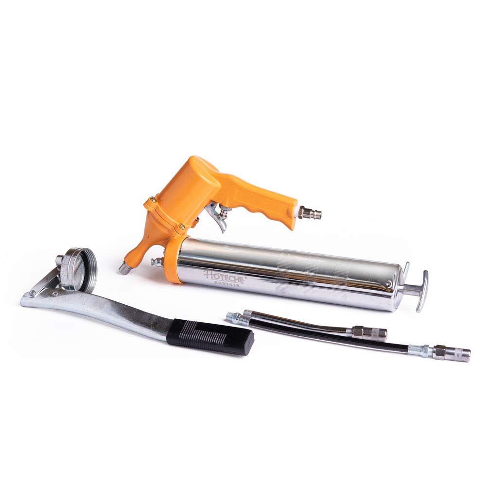 HOTECHE Ingrassatore a Leva con Tubi e testine utilizzo con Grasso Sfuso o cartucce