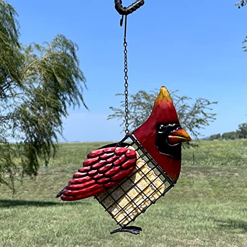 Gift Essentials Cardinal Suet Feeder Holds One Suet Or Seed Cake, Includes Hanging Chain And Snap Shut Suet Cage #TOP6