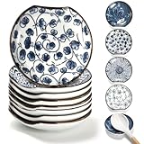 Tlence 8 Pack Ceramic Spoon Rest, 4.8' Cooking Spoon Holder for Stove Top, Heat-Resistant Kitchen Counter...