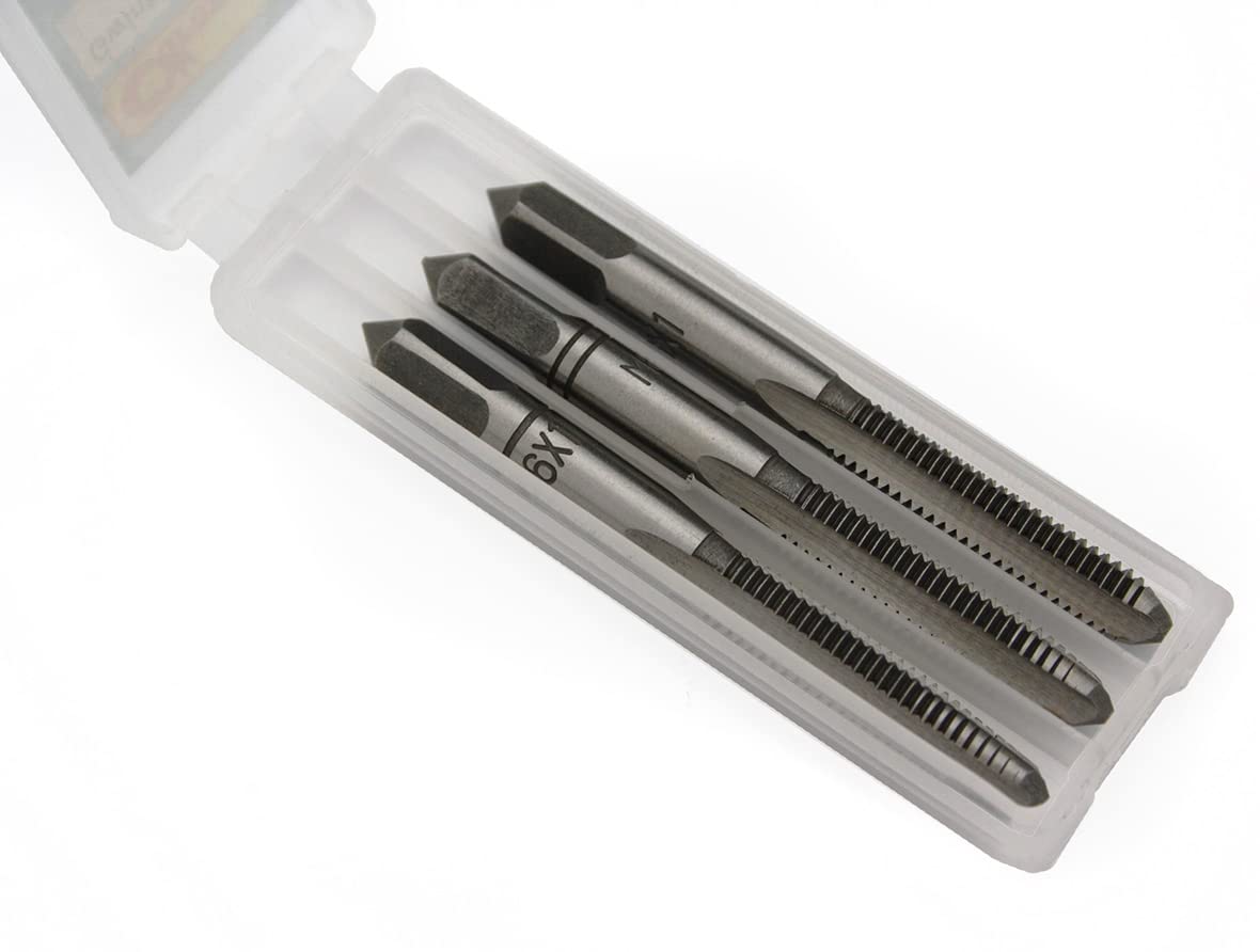 Paulimot Set Maschi A Mano HSS M3 X 0,5 – Titanio – 3 Pezzi (Primo, Intermedio, Finitore) – Filettatura Metrica Destra DIN352