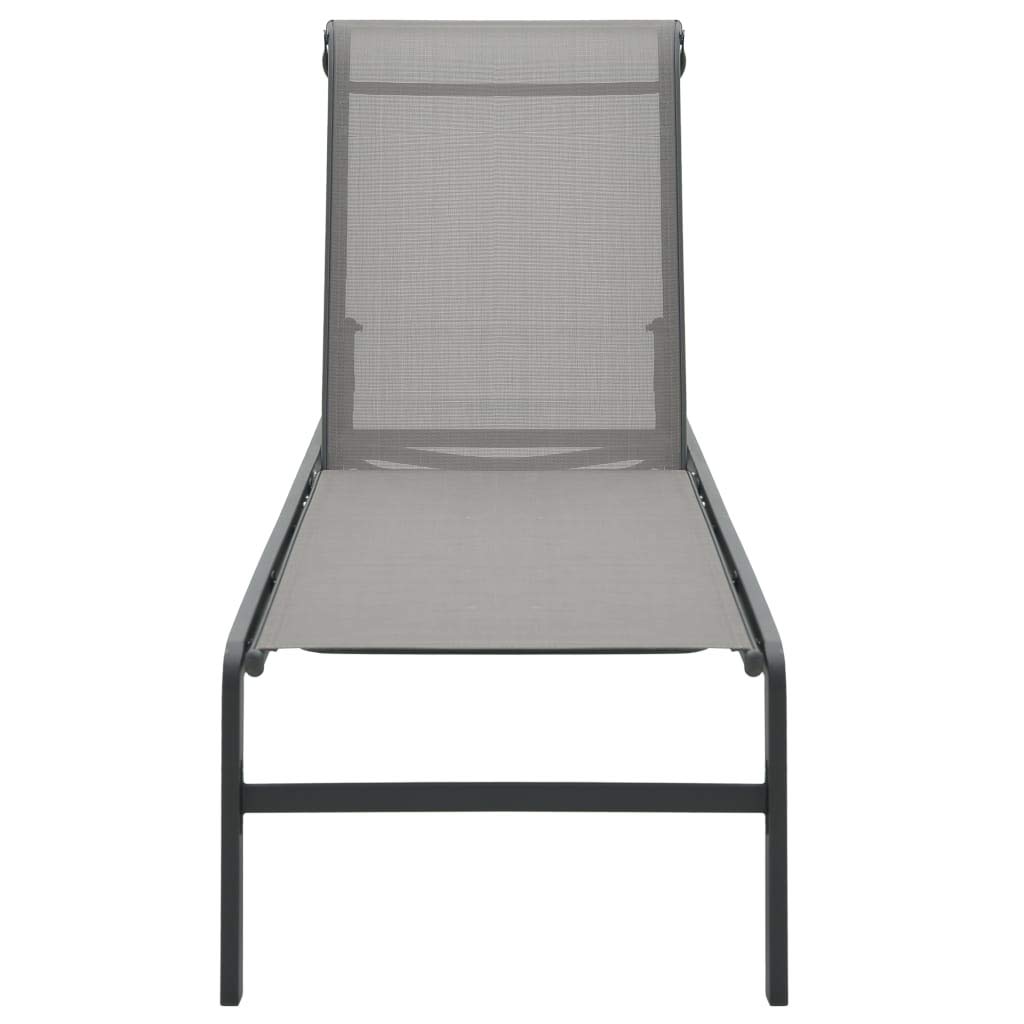 Lettino da giardino, 2 pezzi, con tavolo in textilene e acciaio, regolabile, pieghevole, con ruote, per terrazza, balcone, piscina, campeggio, vacanze, benessere, sauna, relax, lettura, riposo