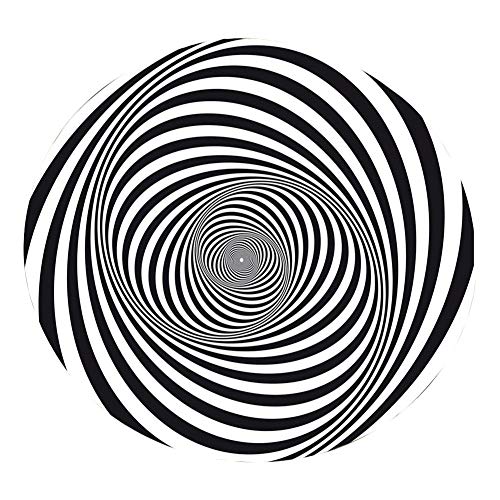 NC56 Illusion Teppich, 3D Hausmatte, Schwarz Und Weiß Karierte Runde Teppiche, Weiche Flanell Fußmatte Visuelle, Langlebige Boden Teppich Teppich Für Wohnzimmer Schlafzimmer Home Office Sofa Decke