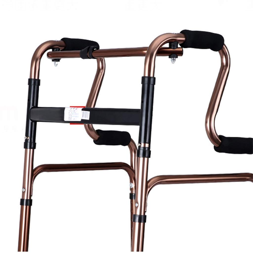 Ausilio per la deambulazione pieghevole per la mobilità con tavola da bagno/Telaio per deambulatore assistito da anziani leggero in alluminio/Rotolatore per allenamento degli arti inferiori