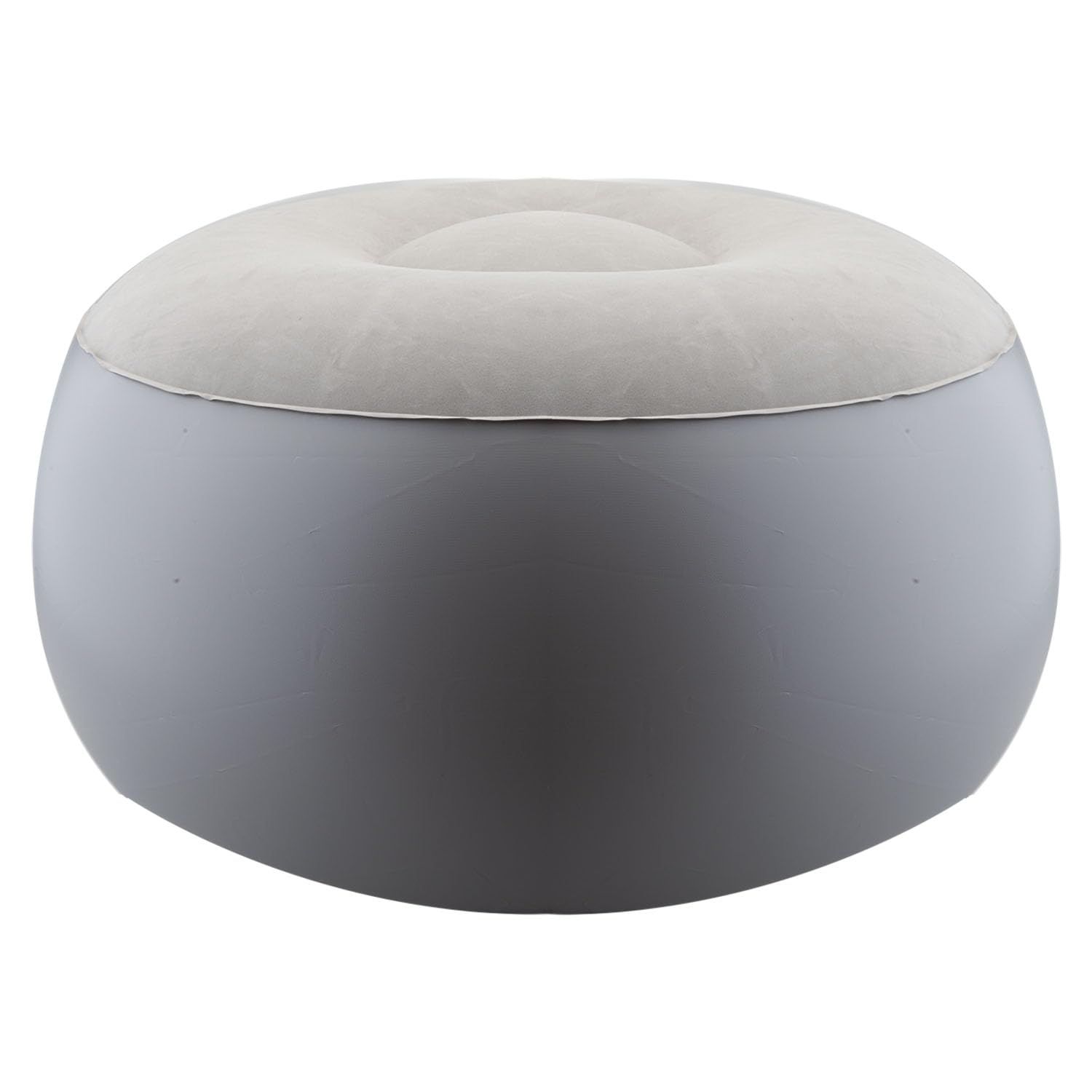 VFM e-Store - Inflatable Foot Stool Easy, Durable, Pack Away, Easy, Durable, Comfortable, Lightweight, Festivals, Hiking, Picnics, Outdoor Living, Water Resistant - 55cm X 50cm Grey X 1