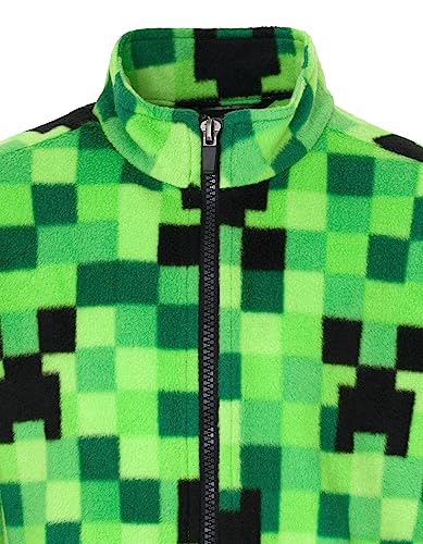 Minecraft Creeper Fleece Zip Up Jacket Little Kid to Big KId4