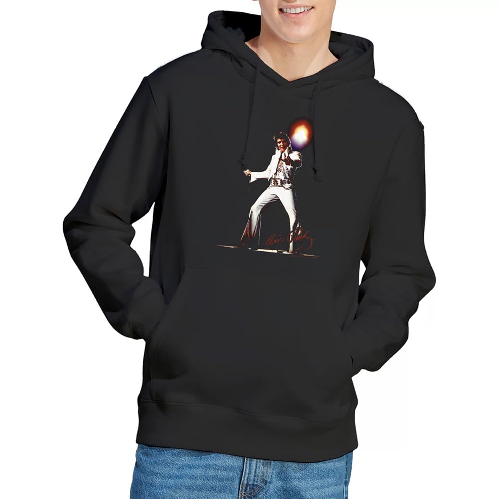 Elvis Presley Glorious Unisex Hoodie, Black, Small