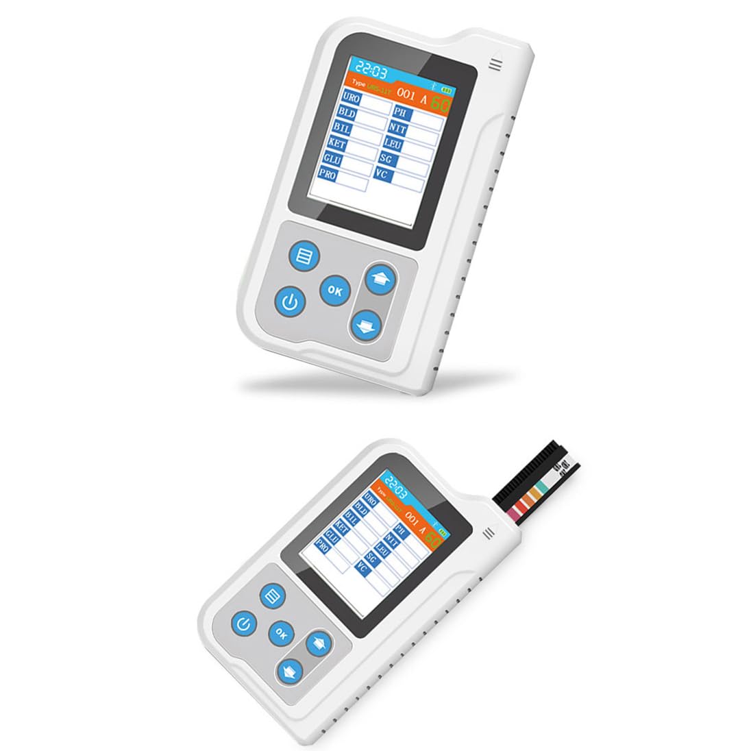 Analizzatore Digitale Delle Urine, Strisce Reattive Per L'analisi Delle Urine a Uso Domestico, 11 Parametri Per L'analisi Routine Delle Urine Con Cartine Per Il Test Del PH, Display LCD Da 2,4 Pollici