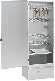 vidaXL Outdoor BBQ Smoker Oven - Galvanised Steel with Wood Chips, Ample Space, Thermometer, and Accessories for Garden Pa...