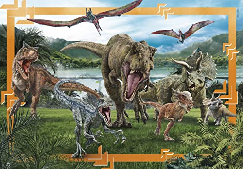 Clementoni - 23770 - Supercolor Puzzle - Jurassic World - 104 Maxi Pieces, Jigsaw Puzzle For Kids Age 4, Puzzle Cartoon, Made In Italy - Image 2
