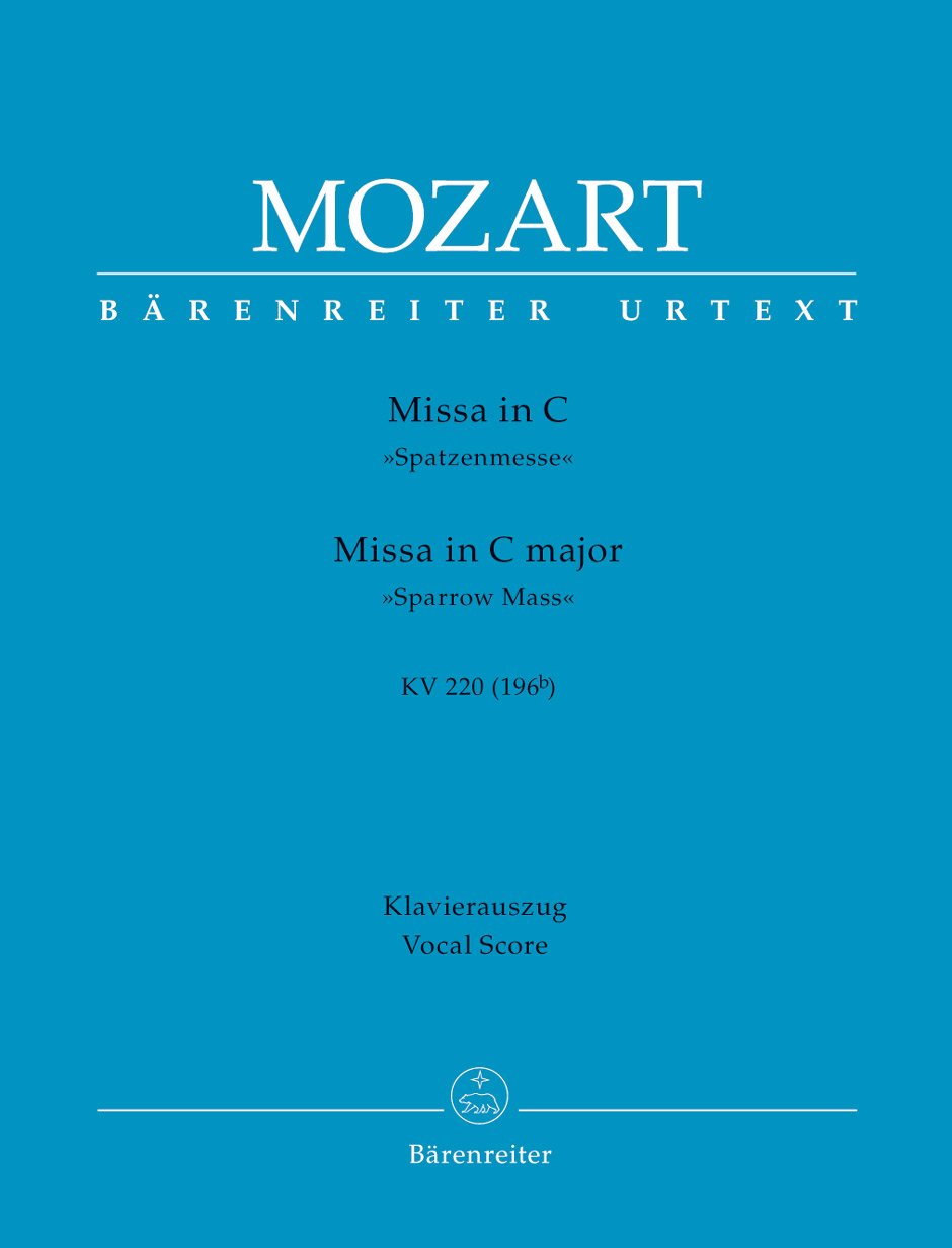 Mass in C major K.220 Sparrow Mass (Vocal Score)