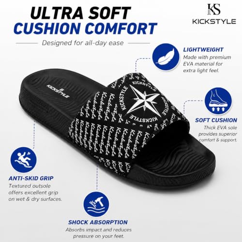 Image of Men's Streetwear Sliders | Extra Soft Doctor Recommended Chappals | Stylish Designer Textured Sole | Lightweight Comfortable Slip-On Slippers KS 2001