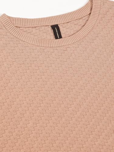 Image of Thomas Scott Men's | Textured | Half Sleeve | Slim Fit | 100% Cotton | Round Neck | Casual Tshirt