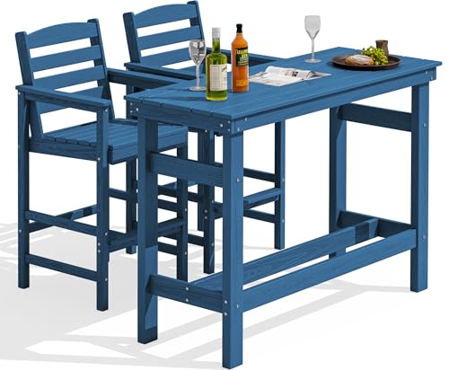 SERWALL Outdoor Bar Set with Chairs and Table