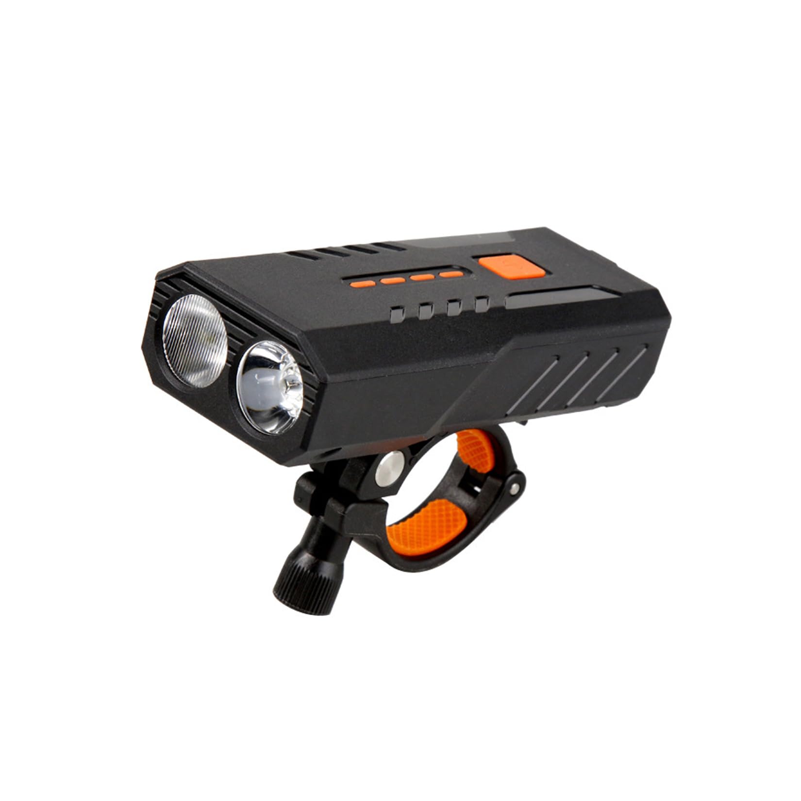 Lampe Frontale Rechargeable USB, 5000 mAh lumière pour vélo, Plusieurs Modes d'éclairage, 10.5x4.8x2.9 mm, Noir