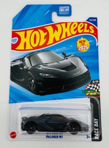 Amazon.com: Hot Wheels McLaren W1 [Black] Race Day 6/10, 142/250