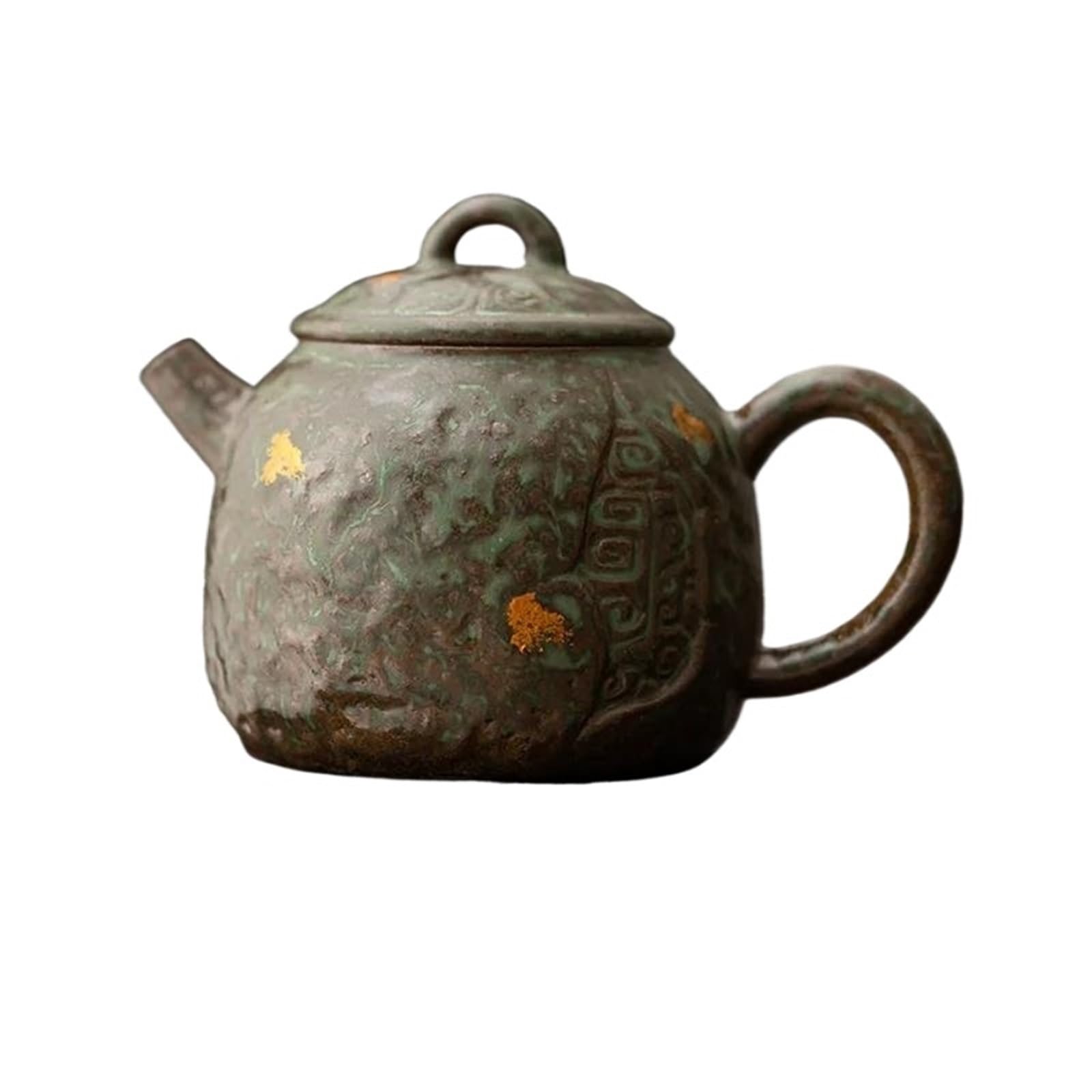 Ręcznie robiony zestaw do herbaty dla dorosłych 180 ml szorstka ceramika Kung Fu czajnik do herbaty starożytny design przenośny czajniczek detive stare zestawy do herbaty z błotem skalnym (pe A)