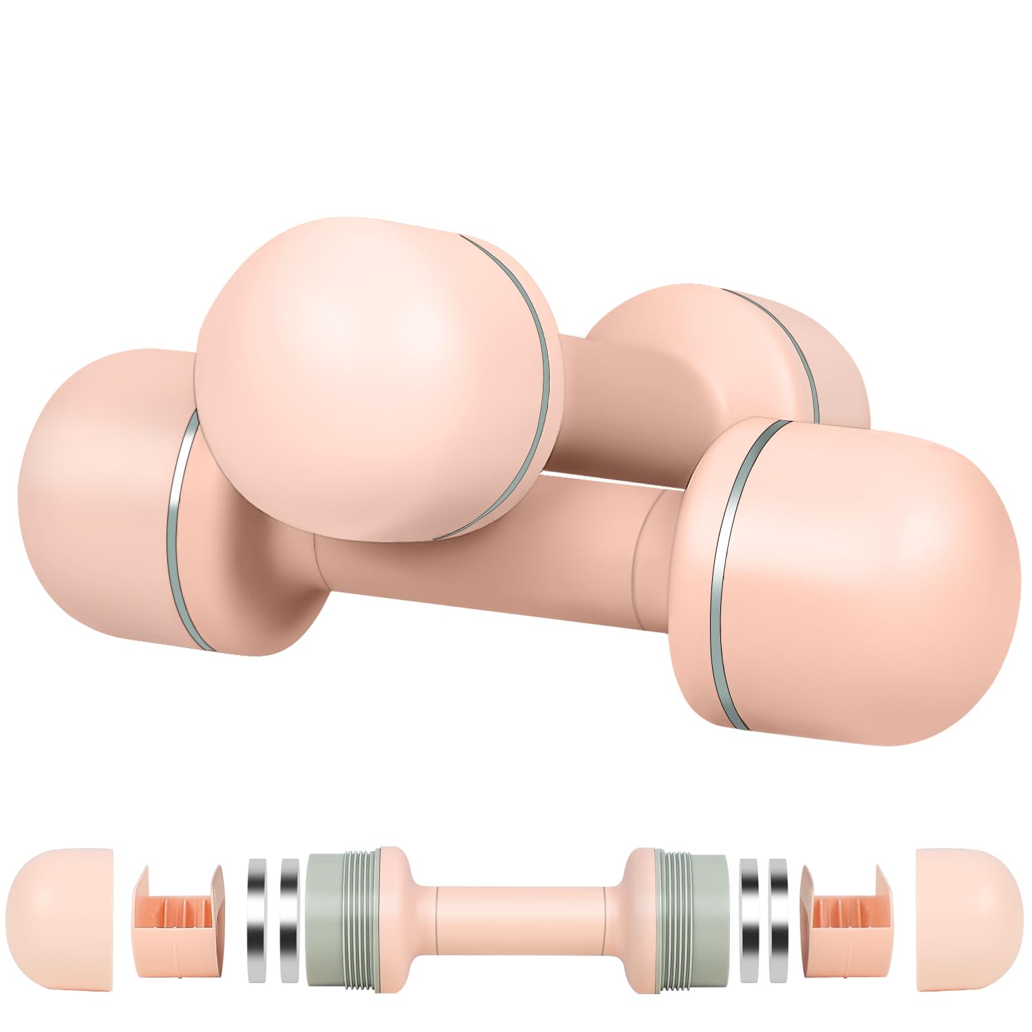 Alteres para Musculação 4kg, Halteres 4kg Ajustáveis para Mulheres em Casa com Peso