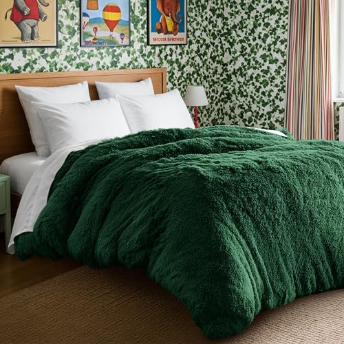 Bare Home Shaggy Fleece Duvet Cover Queen Size - Plush