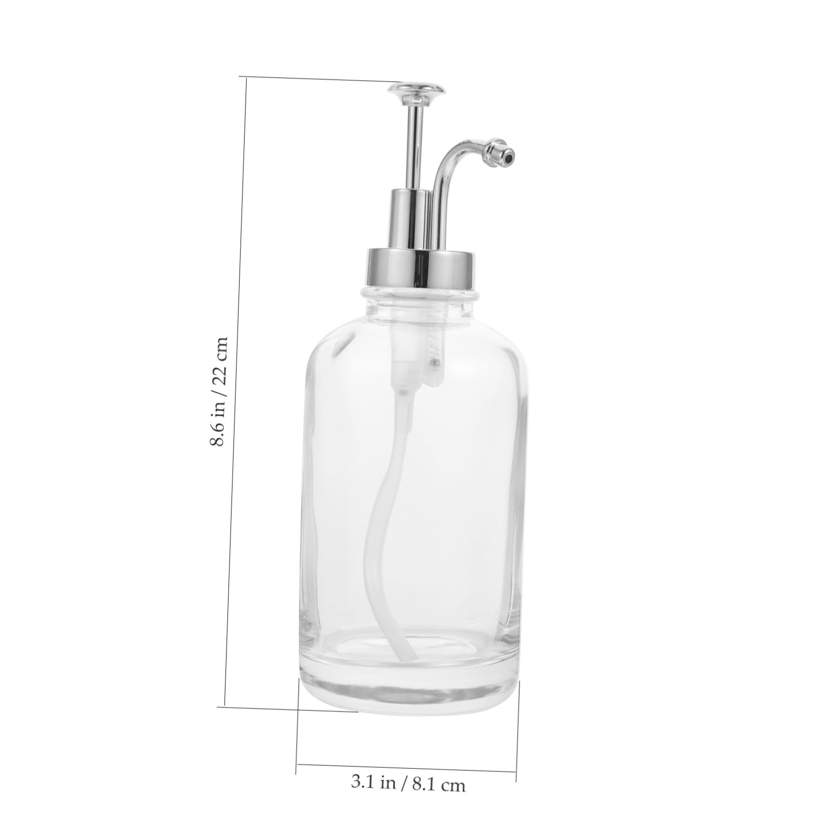 Dispenser Sciroppo Trasparente in Vetro con Pompa in Inossidabile Bottiglia Compatta e Durevole per e Bevande Include Bastoncino Miscelatore Anti-messy
