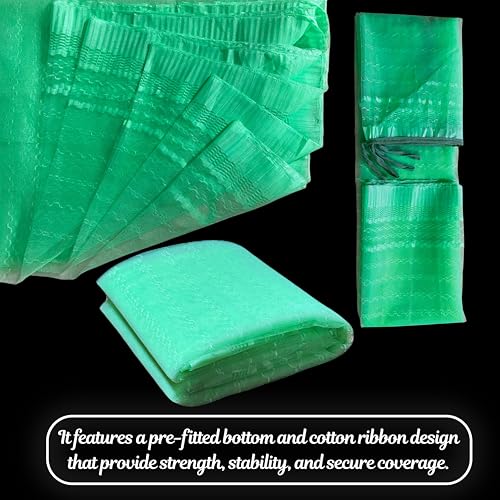 Image of Mosquito Net for King Size Bed & Double Bed, 6x7 ft, Wall /Hook Hanging, Premium Poly-Cotton Blend Fabric Foldable Machhardani (Mint Green - Frame Not Included)