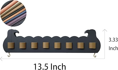 Miniatura 2 de Organizador de lentes de sol, de cuero de madera, soporte para gafas de sol, para pared, pantalla creativa de almacenamiento de gafas, múltiples