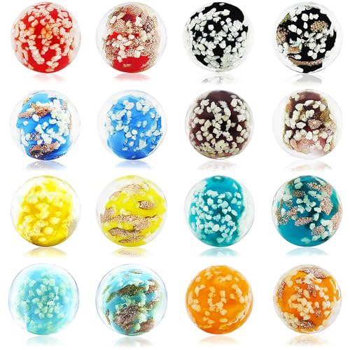 Image of 16 PCS Glow in The Dark Marbles for Kids - Games and Run Accessories for Boys and Girls, Beautiful Glass Bulk for Home Decoration