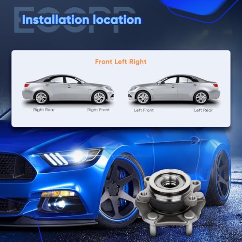 Image of ECCPP 2-Piece 513364 Wheel Hub Bearing for Nissan Sentra 2013-2019 | for Nissan NV200 2013-2021 5 lugs w /ABS Sensor Pre-Greased Sealed