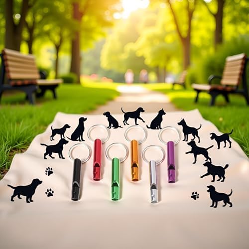 6 Pcs Ultrasonic Dog Training Whistles for Small & Large Dogs