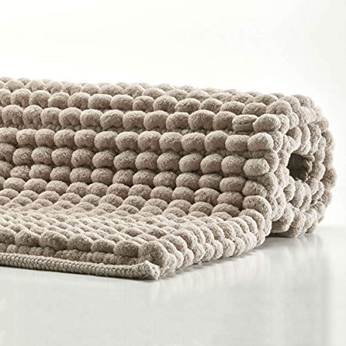 Aquanova Badematte Axel handgewebte Schlaufenstruktur (Linen, 60 x 60 cm)