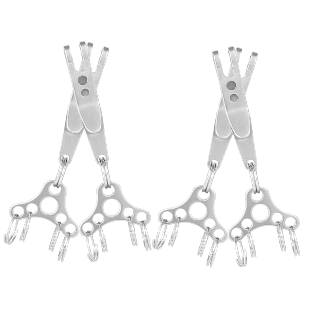 UPKOCH Tastiera di Cappello di Paglia Inossidabile Fibbia Portachiavi Arrampicata Carabiner per Le Chiavi Clip da Cintura per Chiavi Portachiavi A Clip Argento