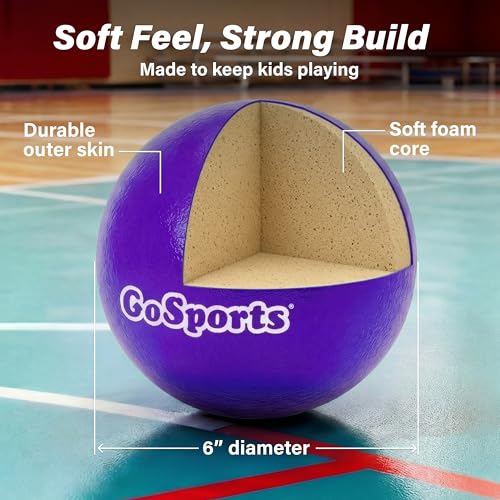 GoSports Soft Skin Foam Playground Dodgeballs - 6 Pack Set for Kids - Includes Mesh Carry Bag by GoSports - Image 3