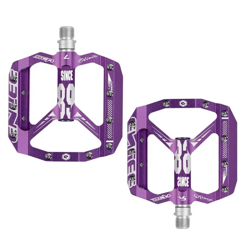 Pédales en aluminium E89 Purple de haute précision pour vélo VTT