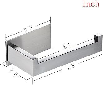YIGII Toilet Paper Stainless Steel Holder Adhesive - 3M