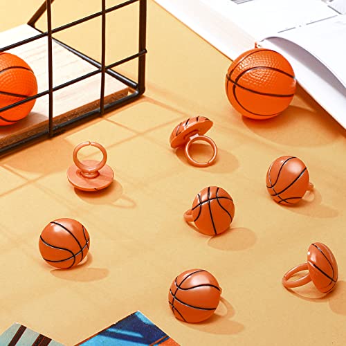 48 Pcs Basketball Cupcake Rings Basketball Team Cupcake Topper Rings Sports Cupcake Toppers For Boys Kids Men Birthday Favors Sports Theme Party Decorations Supplies (Basketball Style) #TOP6