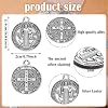 Tudomro 60 Pieces St Benedict Medals 0.94 x 0.79 Inch Christian Metal Saint Pendant Silver Toned Saint Benedict Protection from Evil Charm Pendant for Women Men Jewelry Making Gifts #1