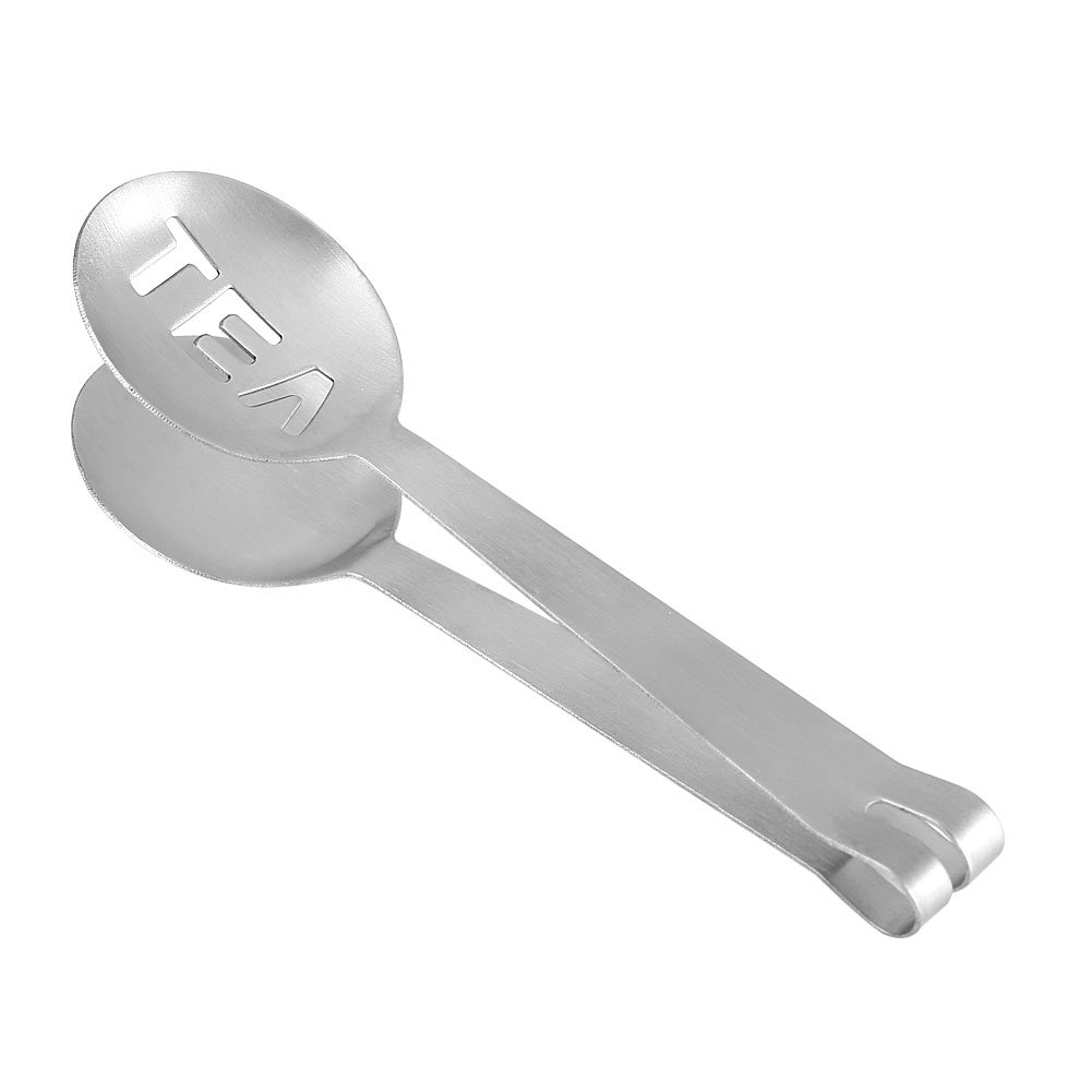 Tea Bag Squeezer Stainless Steel Tea Bag Tongs Mini Tea Infuser Spoon Round Teabag Tongs Holder Grip Sugar Clip Kitchen Tool